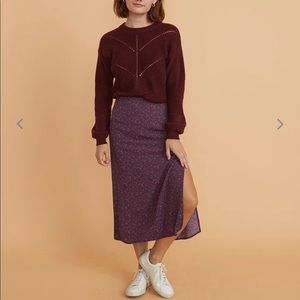 NWT Marine Layer Ryan Midi Slip Skirt